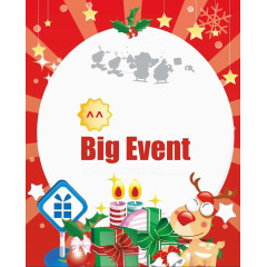 红色背景圣诞主题卡片