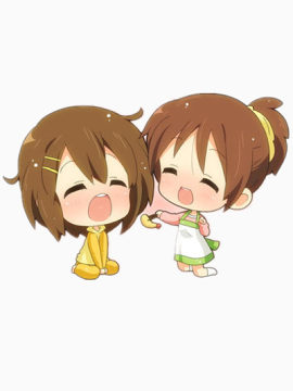 一对女孩矢量图