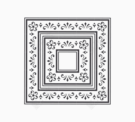 欧式底纹花纹边框