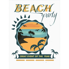 假期度假海滩背景素材图片