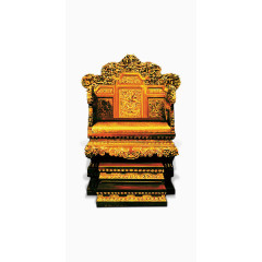 中国风古代龙椅商业图片