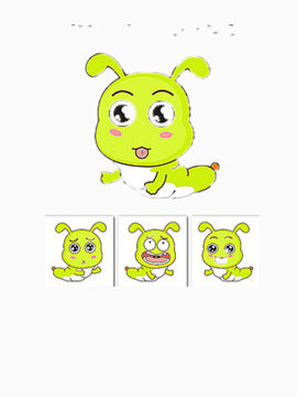 可爱毛毛虫矢量图