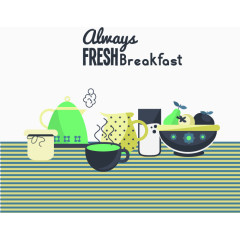 矢量茶壶装饰图案免扣素材