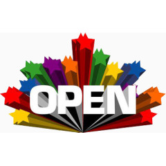 惊喜open免扣素材