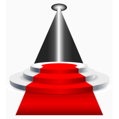 矢量讲座讲台红毯灯光