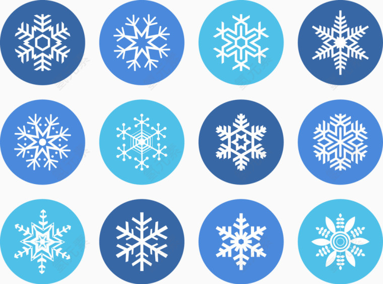 蓝色雪花