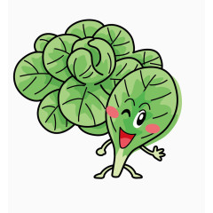 矢量小白菜叶子