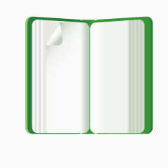矢量卡通绿色厚皮书本
