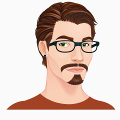 矢量男士发型成功商务