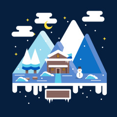 矢量雪景