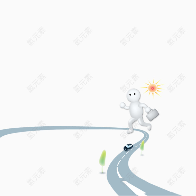 白色现代交通工具