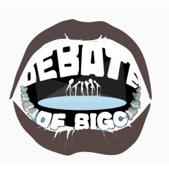 辩论赛海报素材嘴巴字母