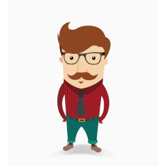 商务男士矢量卡通形象