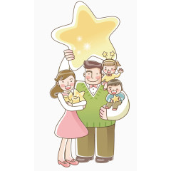 一家人摘星星
