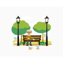 矢量养老院素材图