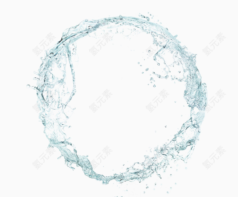 滴水汇聚圆形