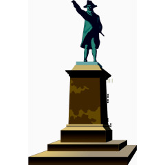 矢量手绘雕像