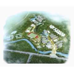 市中心平面图街道河道路楼