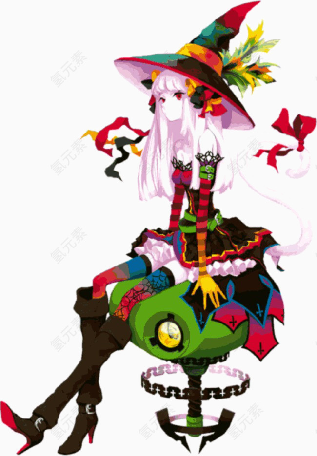 彩色卡通动漫人物矢量