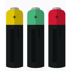 矢量卡通彩色电池