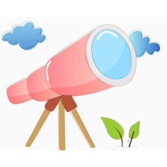 可爱卡通望远镜素材