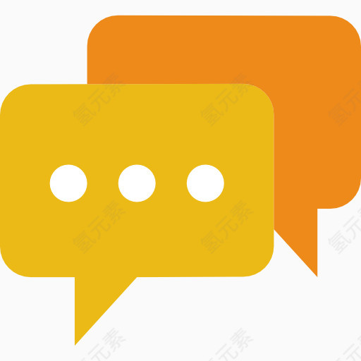 橙色对话框图标