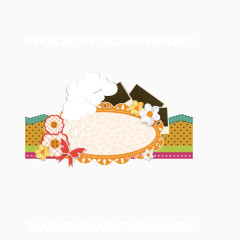 海报banner背景 卡通元素 花纹  扁平化