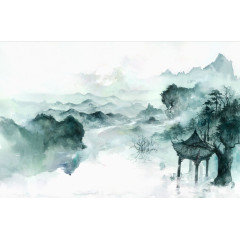 古风唯美水彩插画