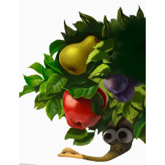 苹果鸭梨和动物.