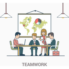 矢量笔记本商务人物