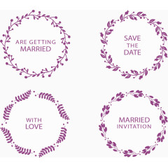 紫色结婚请帖封面