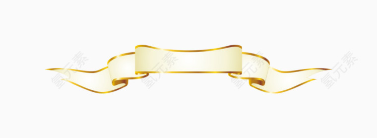 矢量亮金色彩带