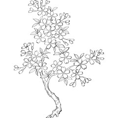 日本风格花草矢量素材