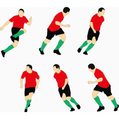 矢量踢足球运动