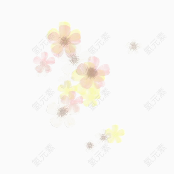 水彩花朵