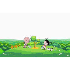 绿色植被下的地球