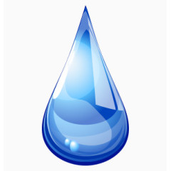 蓝色水晶体水滴