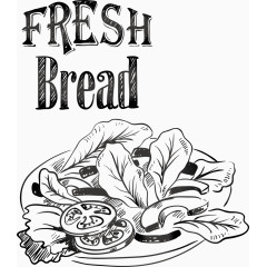 手绘黑板风欧美食物餐饮素材