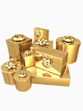 金色礼品盒