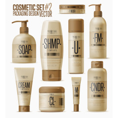高档护肤品化妆品包装设计矢量素材