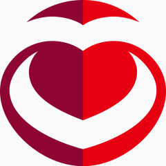 红色精美心形logo