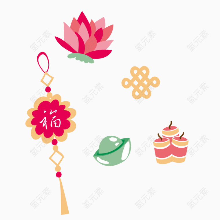 矢量春节元素