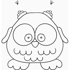 黑色创意线条猫头鹰