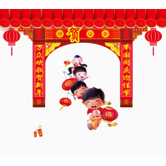 红色春节装饰