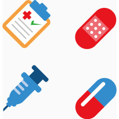 矢量手绘医疗图标