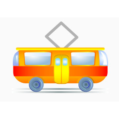 卡通公交电车设计素材