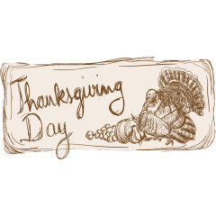 感恩节手绘贺卡