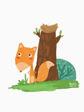 一只可爱的小松鼠