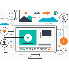 平行营销矢量插画