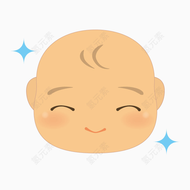卡通笑脸婴儿